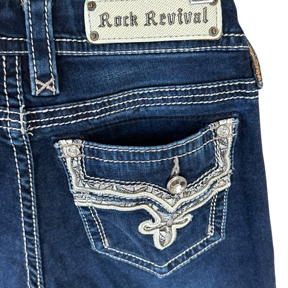 Rock Revival Capri Womens Sz 28 Adorna Boot Cut Low Rise “modified” - Picture 2 of 11